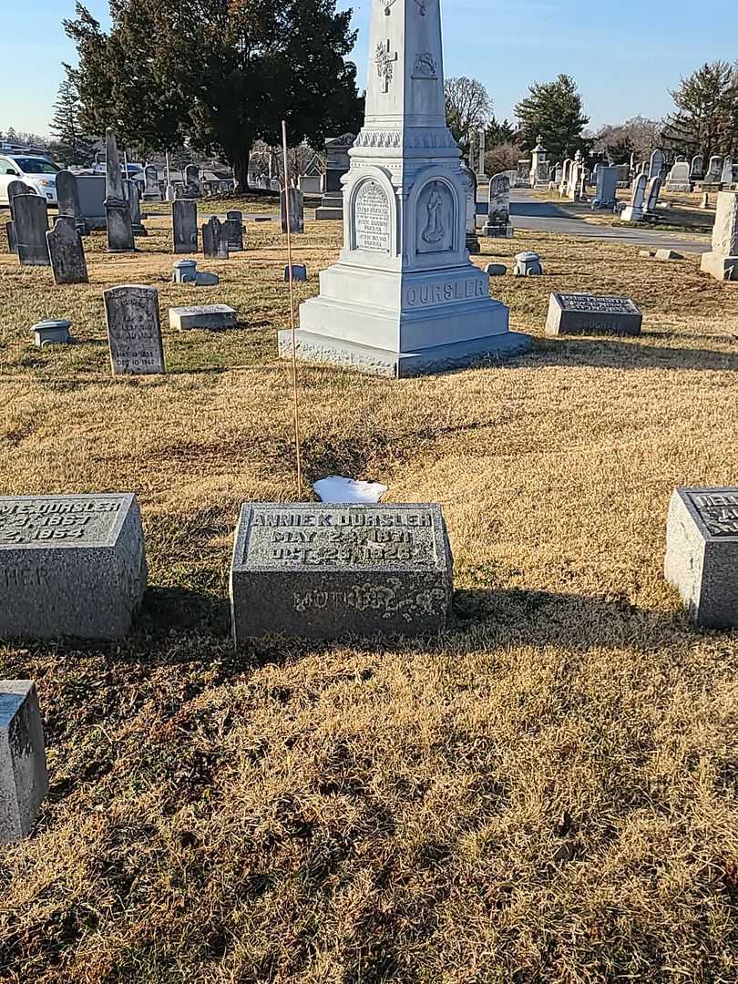 Annie K. Oursler's grave. Photo 2