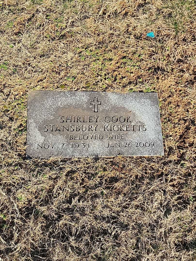 Shirley Cook Stansbury Ricketts's grave. Photo 3