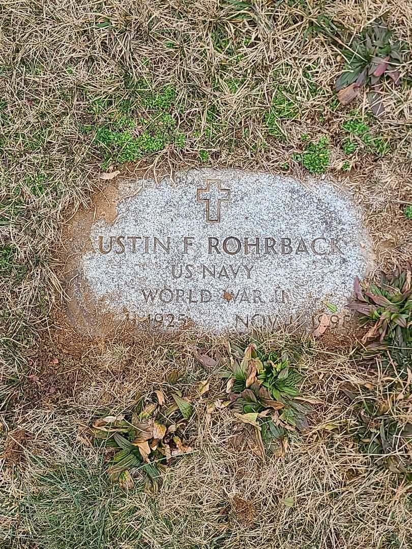 Austin F. Rohrback's grave. Photo 3