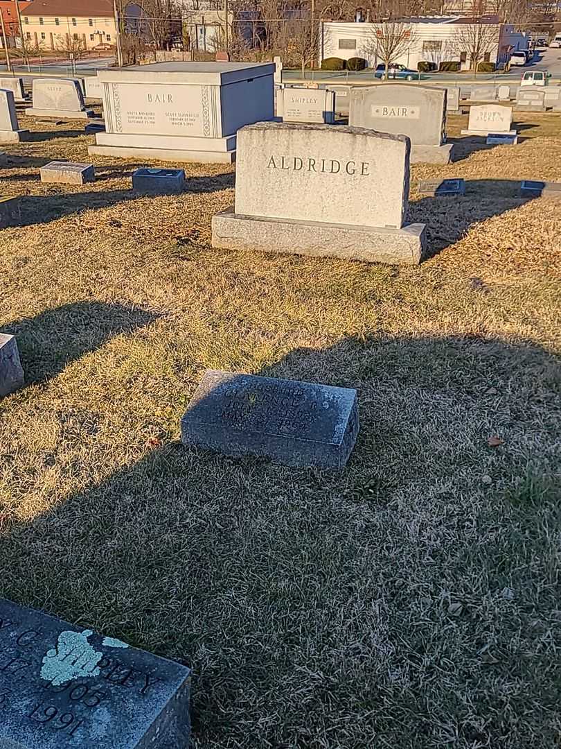 Clarence R. Aldridge's grave. Photo 2