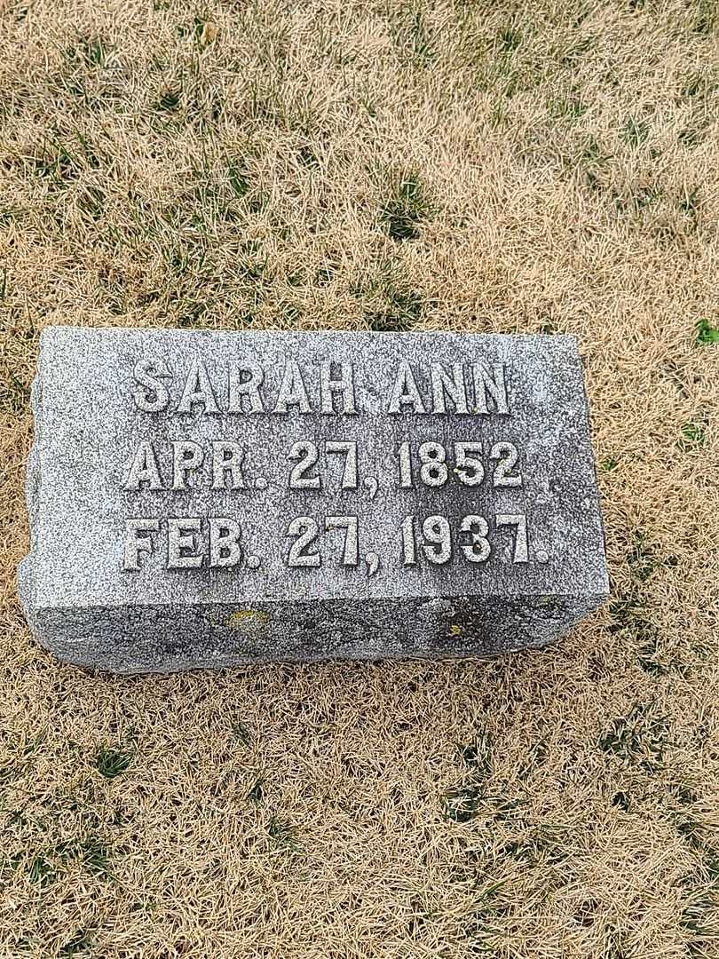 Sarah Ann Sauble's grave. Photo 3