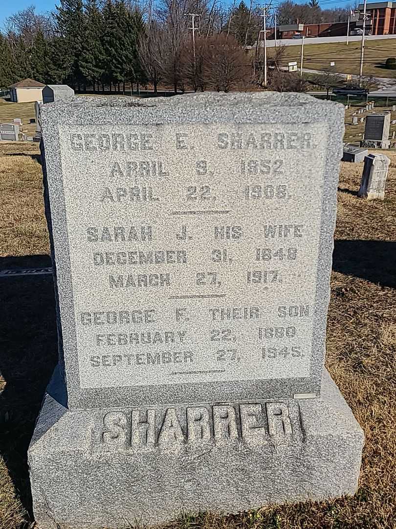 Sarah J. Sharrer's grave. Photo 3