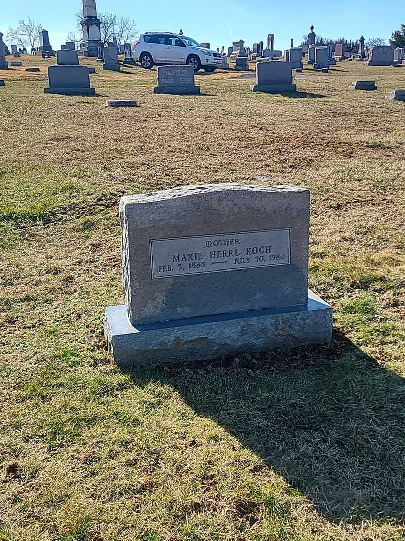 Marie Herrl Koch's grave. Photo 2