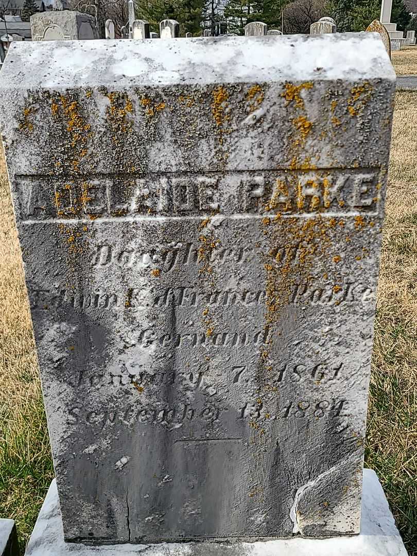 Adelaide Parke Gernand's grave. Photo 3
