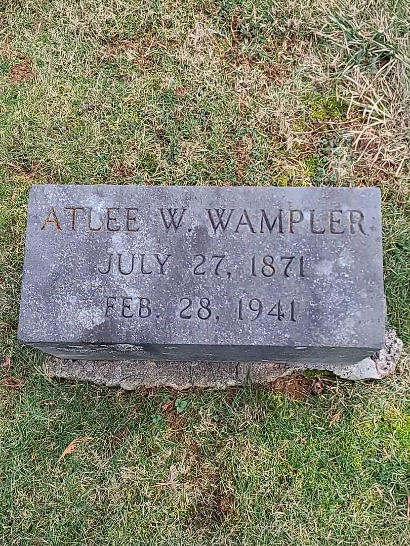 Atlee W. Wampler's grave. Photo 3