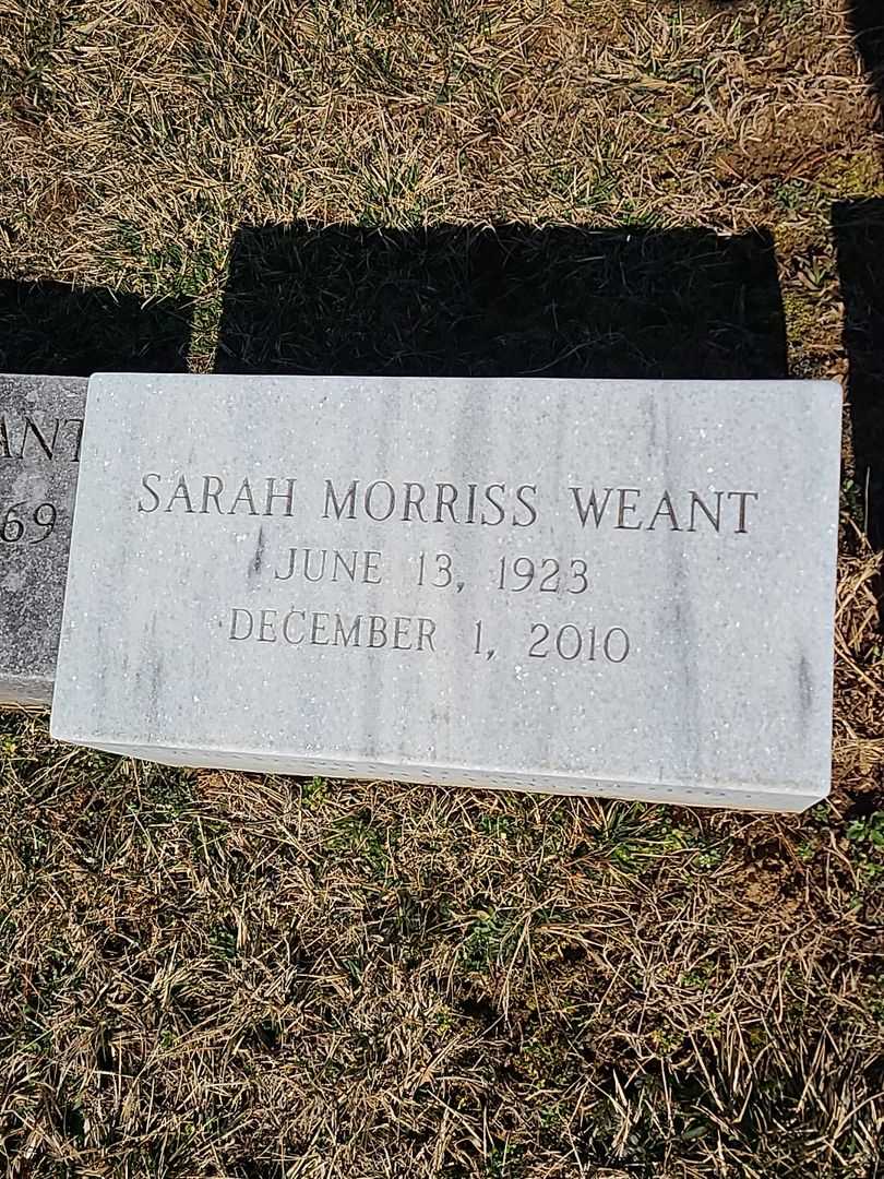 Sarah Morriss Weant's grave. Photo 3