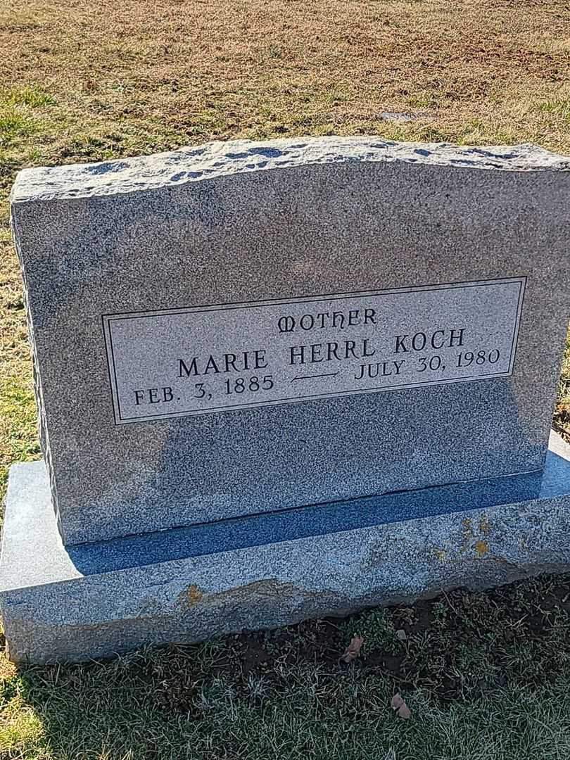 Marie Herrl Koch's grave. Photo 3