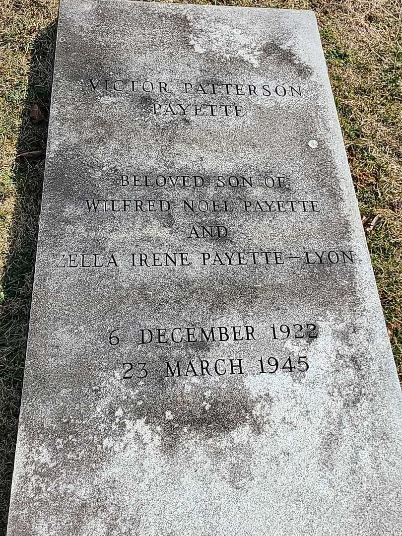 Victor Patterson Payette's grave. Photo 1