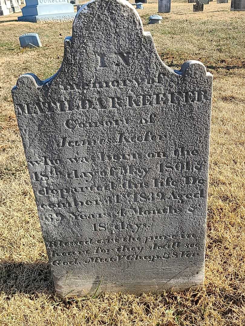 Matilda R. Keefer's grave. Photo 1