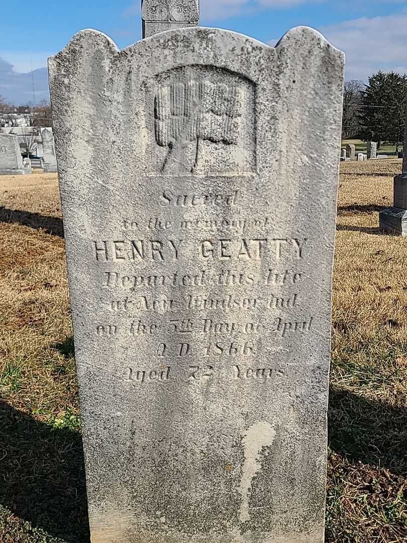 Henry Geatty's grave. Photo 2