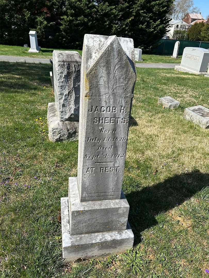 Jacob H. Sheets's grave. Photo 2