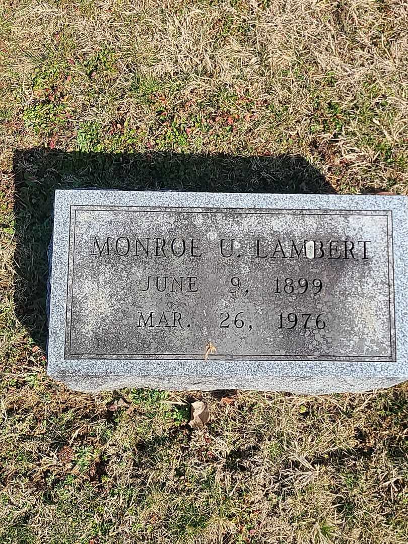 Monroe U. Lambert's grave. Photo 3