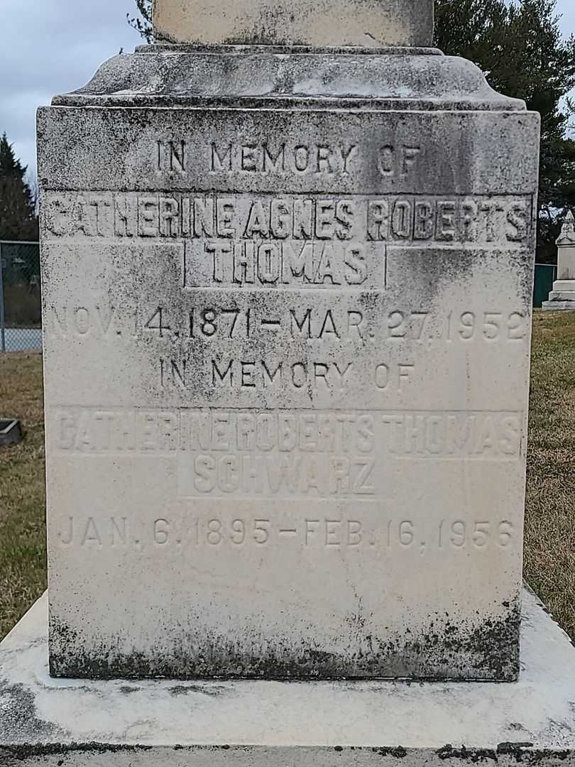 Catherine Roberts Thomas Schwarz's grave. Photo 3