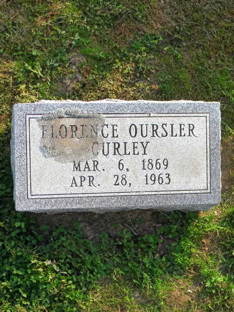 Florence Curley Oursler's grave. Photo 3