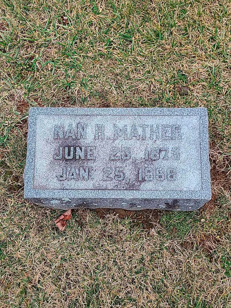 Nan R. Mather's grave. Photo 3
