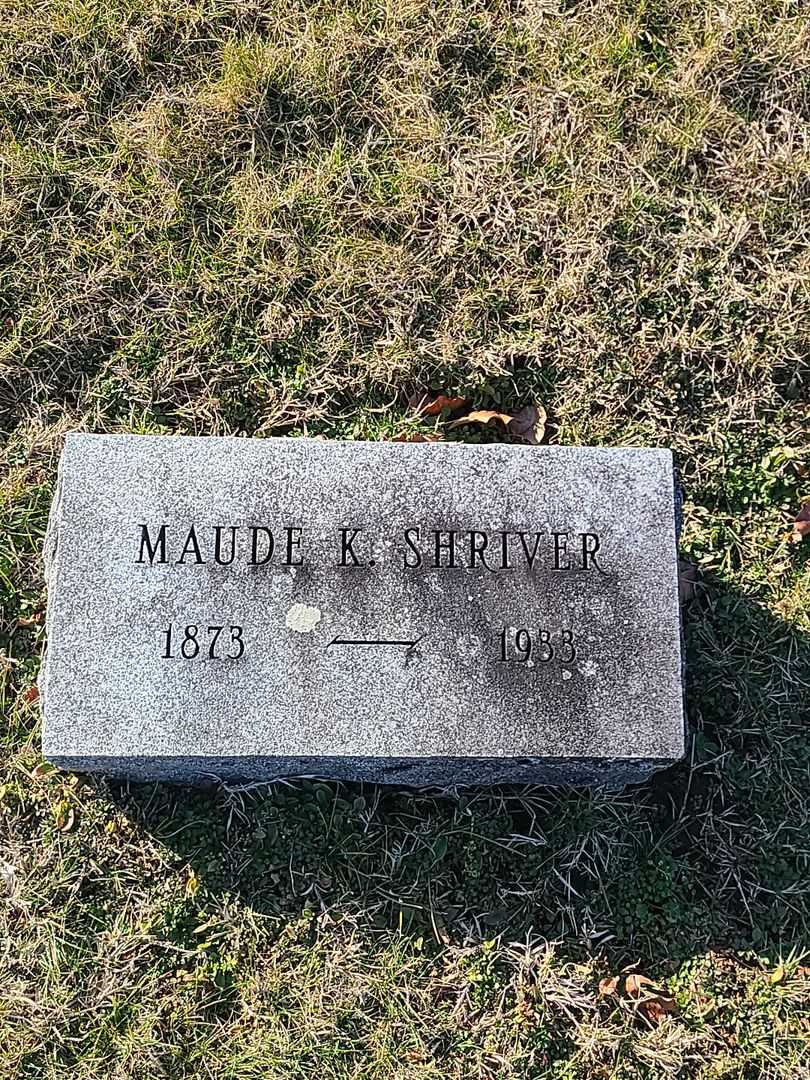 Maude K. Shriver's grave. Photo 3