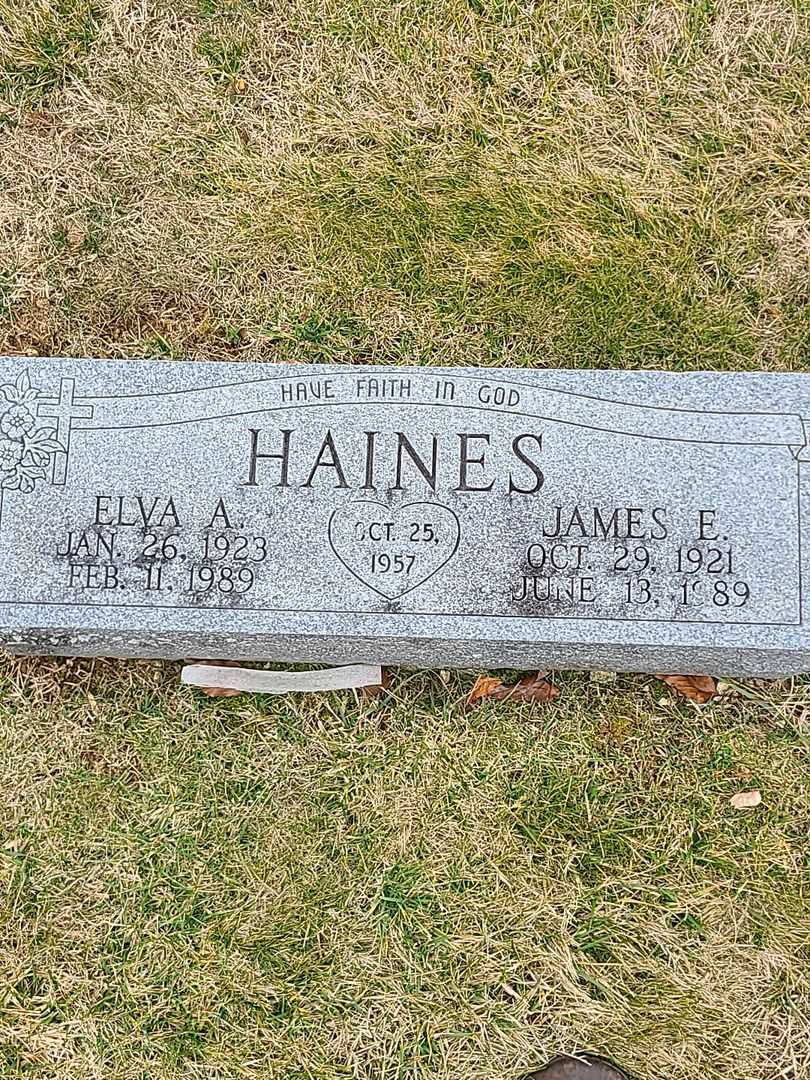 James E. Haines's grave. Photo 1