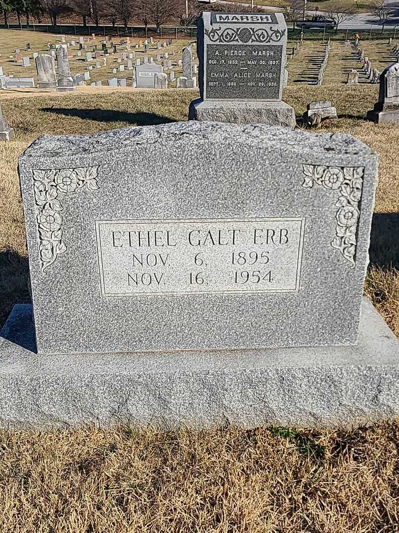 Ethel Galt Erb's grave. Photo 1