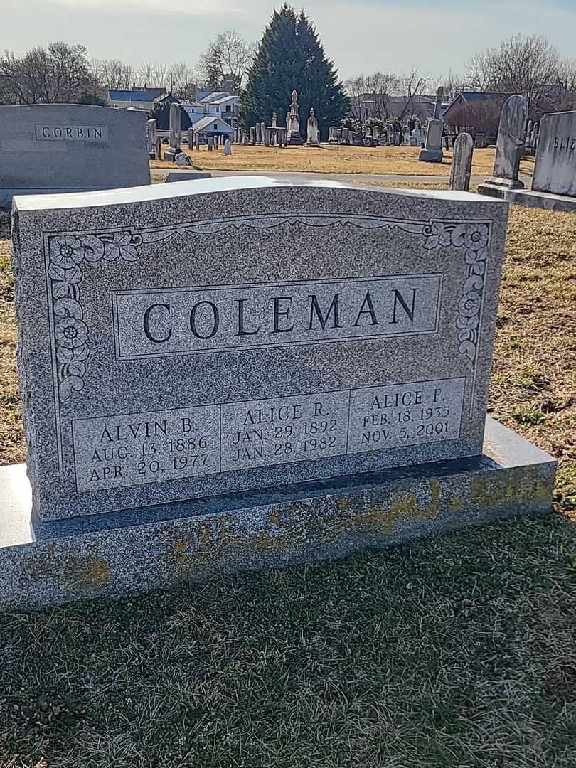 Alvin Royer Coleman's grave. Photo 1