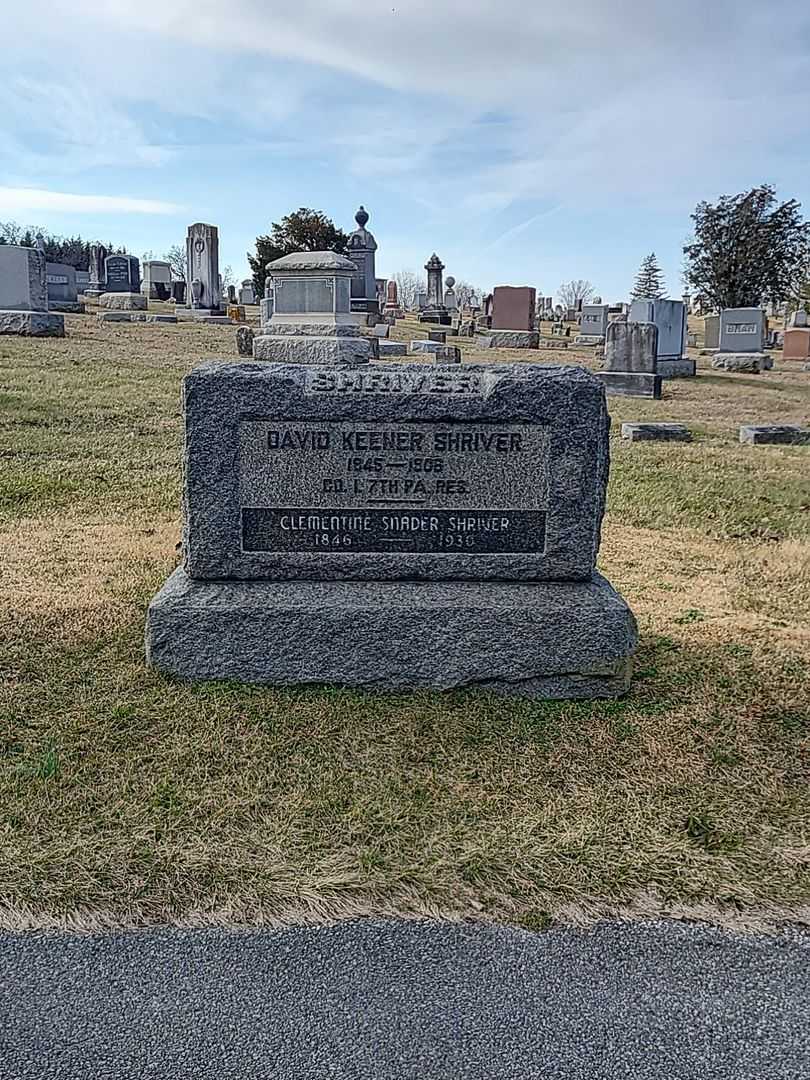 David Keener Shriver's grave. Photo 2