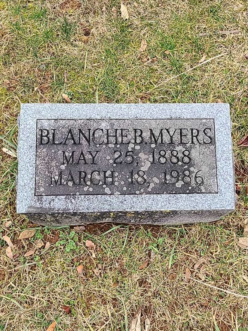 Blanche B. Myers's grave. Photo 3