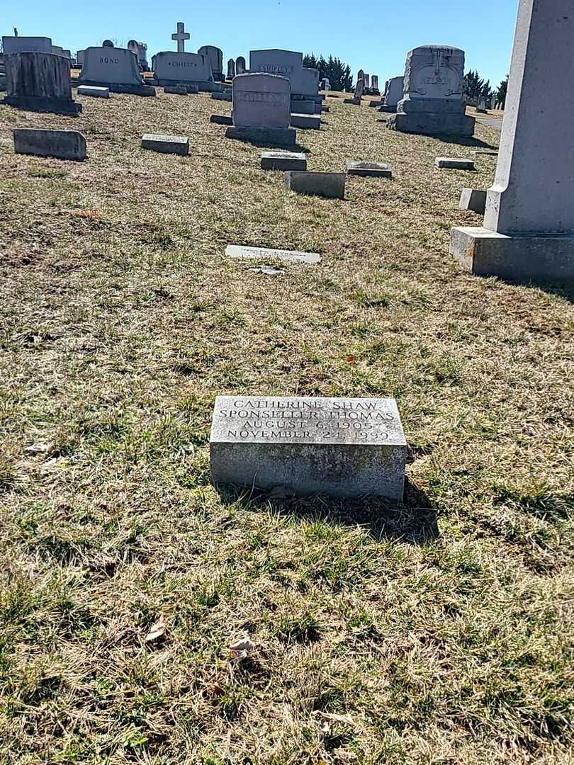 Catherine Shaw Sponseller Thomas's grave. Photo 2