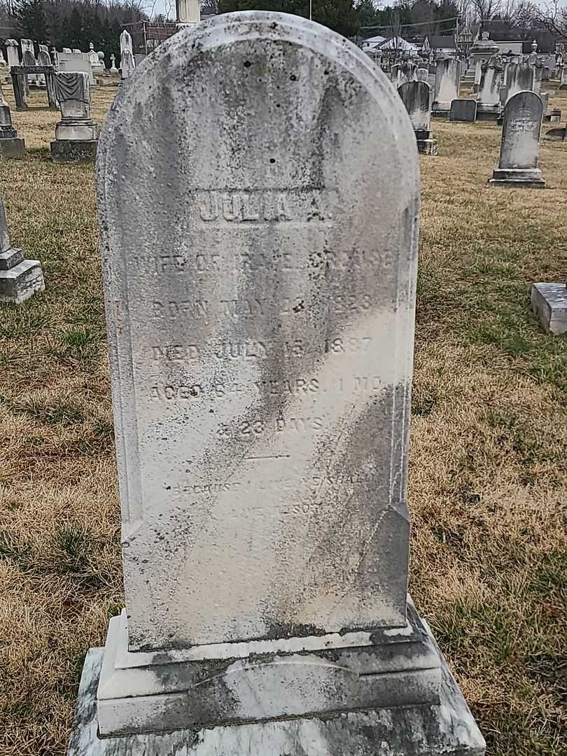 Julia A. Crouse's grave. Photo 3