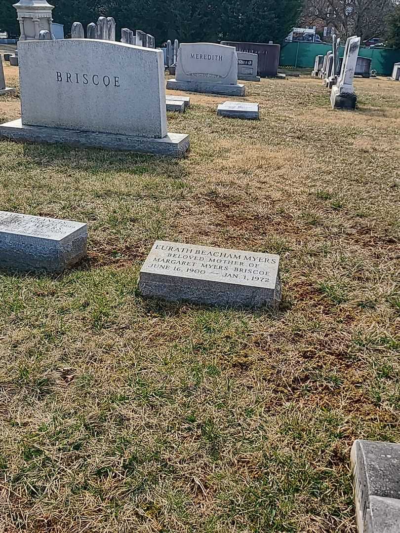 Eurath Beacham Myers's grave. Photo 2