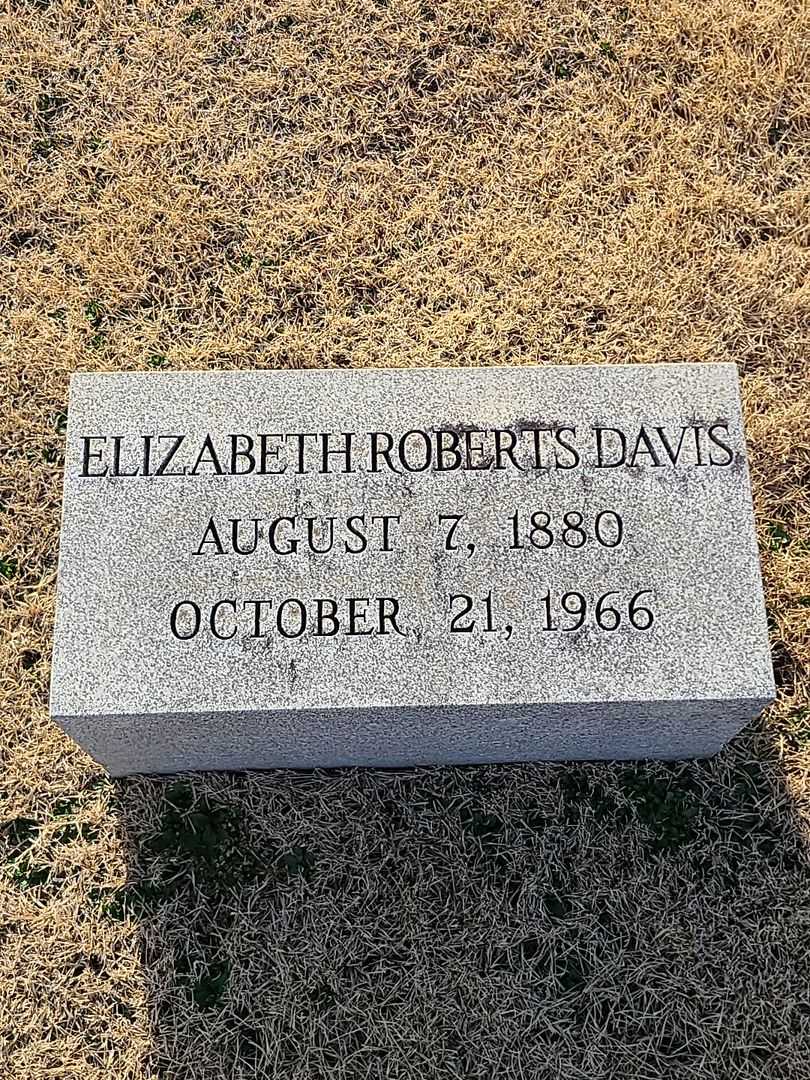 Elizabeth Roberts Davis's grave. Photo 3