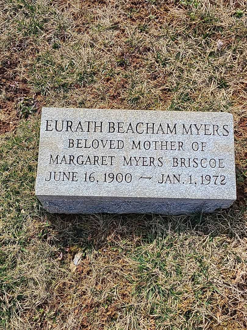 Eurath Beacham Myers's grave. Photo 3