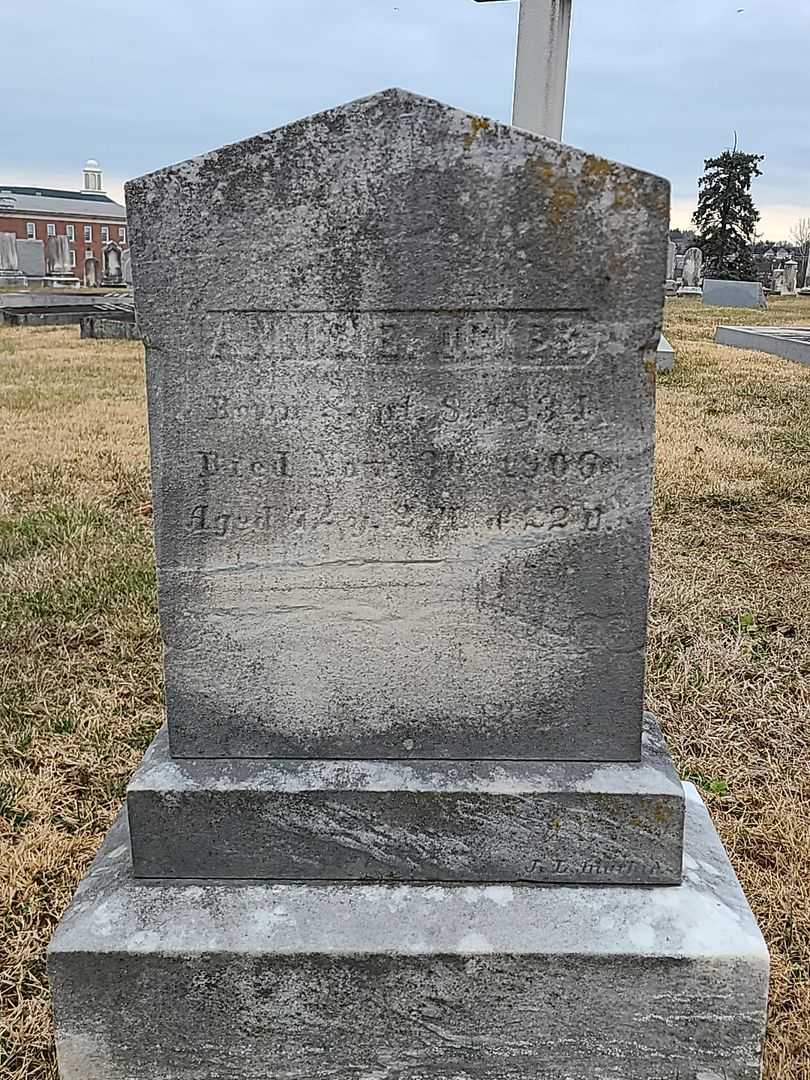 Annie E. Ocker's grave. Photo 1